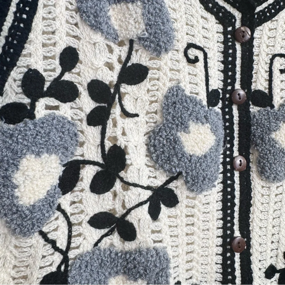 Crochet Floral Vest | Cottagecore Granny Core Sweater Vest